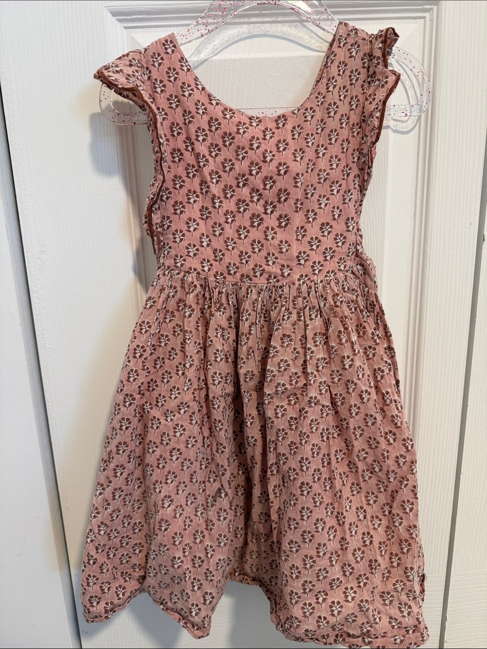 Pink Chicken Rose Pink Floral Cotton Dress
